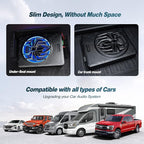 10" 1200W Slim Under Seat Powered Car Subwoofer, Car/Truck Audio Sub Built in Amplifier amp Combo, with RGB LED Light (Subwoofer + Mounting Wire Kit)