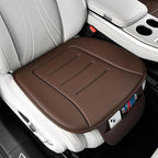 Car Seat Cushion, Comfort Memory Foam Car Cushions for Driving, Breathable Leather Surface with Anti Slip Rubber Bottom, Seat Cushion for Car and Office Chair (2 Pack, Brown)