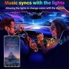 72 LED Lights for Car, 5V LED Strip Lights with USB Adapter, App & Remote Control Music Sync Color Change, Interior Car Lights for Car Decor, Car Accessories for Women Men