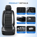 Coverado Cooling Car Seat Cover, Ventilated Seat Cushion for Summer, Cooling Car Seat Pad with Dual Powerful Turbo Fans Universal Fit for Sedan SUV Truck Van, Gray