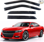 KPY Rain Guards Fit for 2011-2023 Dodge Charger, Out-Channel Window Visors Vent Wind Deflectors 4PC, Car Accessories for 11-23 Charger