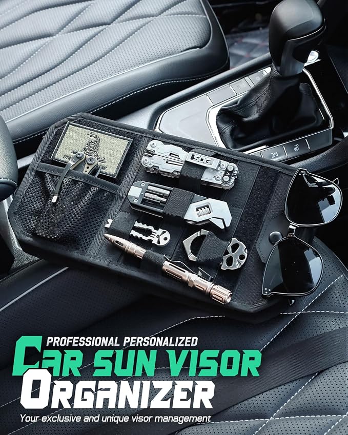 Tactical Car Sun Visor Organizer, Fit Cars Trucks SUV Jeeps Patrols | Tactical Car Sun Visor Organizer, Fit Cars Trucks Suv Jeeps Patrols