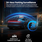 4K Dash Cam Front with Built-in WiFi, Dash Camera for Cars, 32GB Card Included, Super Night Vision Dash Camera, Loop Recording Car Camera, G-Sensor, 24H Parking Monitor, Supports Up to 256GB