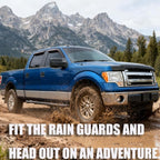 Window Visors Rain Guards for 2009-2014 Ford F-150 SuperCrew/Crew Cab | Window Deflectors, Vent Visor, Sun Shades, Window Shields, Truck Accessories, Dark Smoke