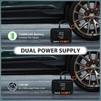 Tire Inflator Portable Air Compressor, 150 PSI Air Pump for Car Tires with Digital Pressure Gauge & Auto Shut-Off, Air Compressor Portable for Car, Motorcycle, Bicycle, Balls, Orange