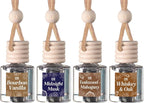 CE Craft Hanging Car Air Freshener – Fragrance Oil Diffuser with Essential Oils – Long-Lasting Aromatherapy Scents for Automobiles – 4 Pack, Masculine