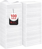 Orighty Microfiber Cleaning Cloth, 100 Pack Microfiber Towels for Cars, Multi-Purpose Shop Towels Cleaning Rags Bulk for Car, Home, Kitchen, 11.5’’ x 11.5’’, White