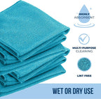 Microfiber Cleaning Cloth 11.5" x 11.5" 150 Pack - Edgeless Microfiber Towels for Cars, Cleaning Rags, Lint Free Car Microfiber Towel, Reusable Cleaning Cloths (Multicolor)