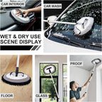 62" Car Wash Brush Kit Mitt Mop Sponge with Long Handle Chenille Microfiber Car Cleaning Brush Kit Supplies Car Washing Mop Kit Car Care Kit of Scratch-Free Replacement Head for Car RV Truck