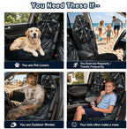 Car Seat Towel Cover 2 Pack for Front Seats, Sweat Absorbent Car Seat Protector with Non-Slip Backing, Waterproof Towel Car Seat Covers for Runners, Gym, Swimming, Beach, Pets, Iron Dumbbell