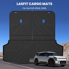 Backrest & Cargo Mats for Kia EV9 2024-2026, All Weather TPE Easy Clean Durable No-Curling Custom Fit for Kia EV9 2026 2025 2024 Trunk Liners & Seatback, Black