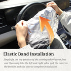 Car Steering Wheel Cover Sun Shade,Car Wheel Cover with Aluminum Film and Cotton Lining for Steeringwheel Sun Protection,Universal Maximum 15.75" Truck Steering Wheels Covers