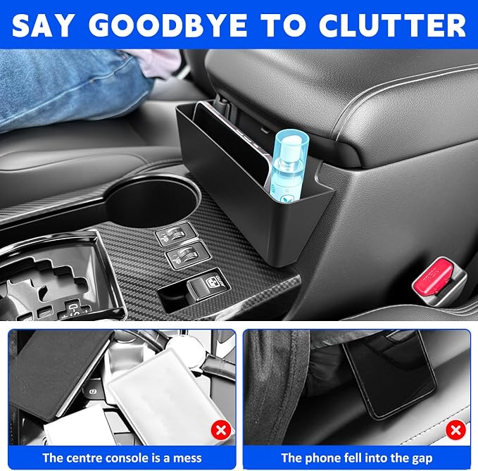 Center Console Organizer Tray Fits for 2010-2024 Toyota 4Runner Armrest Hanging Storage Box Compatible with 4Runner Interior Accessories (Console Hanging)