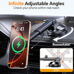 for MagSafe Car Mount Charger【Ultra Magnet】Magnetic Phone Holders for Your Car Charger Magnetic Wireless Car Phone Holder Charger Car Accessories for Women Cell Phone Mount for iPhone 17 16 15