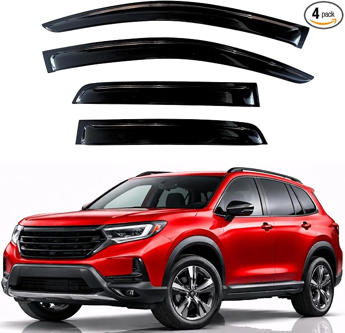 KPY Rain Guards Fit for 2019-2025 Honda Passport, Out-Channel Window Visors Vent Wind Deflectors 4PC, Car Accessories for 19-25 Passport