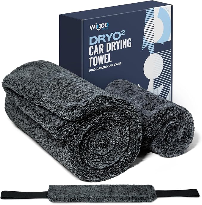Microfiber Car Drying Towels 36" x 24" [1300GSM Ultra-Absorbent, No Streaks & Scratches] Dual-Sided Edgeless Cleaning Towel with Twisted Loop, for Auto Detailing, Car, SUV, Truck (3-Size Set)
