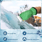Ice Scraper with Glove Waterproof Ice Scrapers for Car Windshield No Scratch Comfortable Removal Snow Mitt Glove Windproof Warm for SUV Vehicle Truck Snow Quickly Removal