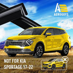 Extra Durable Window Deflectors Tape-On Window Visors Rain Guards Fit for Kia Sportage 2023-2026, Sun Visors, Wind Vent for Shades, Exterior Car Accessories - 6 pcs.AG0205