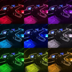 Car LED Lights, Interior Car Lights with Wireless APP/RF Remote/Button Control, Car Ambient Lighting Kit with 315" Integrated Molding Fiber Optic RGB Sync to Music (6 in 1-USB)