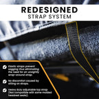 Gear Black Heavy Duty Kick Mats Back Seat Protector 2 Pack Car Seat Organizer Protection from Booster Seat Baby Toddler Kids Kicking Upgraded Bungee Hooks Universal Fit in Auto Trucks Vans SUV