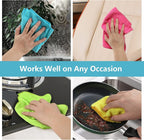 Microfiber Cleaning Cloth, 24 Pack Cleaning Rags, Cleaning Towels with 4 Color Assorted, 11.5"X11.5"(Green/Blue/Yellow/Pink)