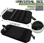 Tactical Car Sun Visor Organizer, Auto Semi-Rigid Molle Panel with Zipper Storage Pouch & Glasses Holder for Police Gear & Overland Accessories, Universal Fit for Trucks, SUVs, Jeeps & Patrols, Black