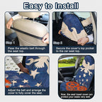 Car Seat Towel Cover 2 Pack for Front Seats, Sweat Absorbent Car Seat Protector with Non-Slip Backing, Waterproof Towel Car Seat Covers for Runners, Gym, Swimming, Beach, Pets, Mechanic Eagle