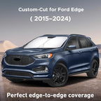 Windshield Sunshade Compatible for Ford Edge 2015-2022 2023 2024, Sun Visor for Front Windshield & Window Sun Shade Cover, UV Heat Blocker & Protector, Car Accessories