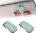 2 Packs Magnetic Sunglass Holder for Car Visor (Green) | Magnetic Interior Car Accessories
