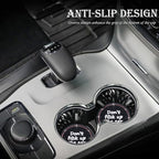 2PCS Bling Crystal Rhinestone Cup Holder Coaster – 2.75 Inch Anti-Slip Auto Insert Cup Coaster – Sparkling Interior Decor Accessories for Cars & Vehicles(Black & Red)