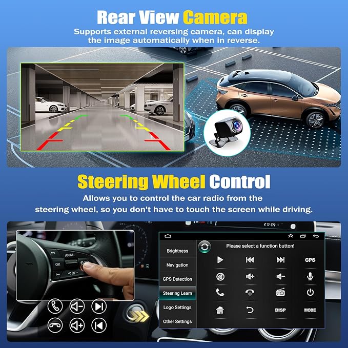 2+32G Car Stereo for Scion tC 2011-2016 with Wireless CarPlay Android Auto, 7 inch Android 13 Touchscreen Display Radio Player Audio Receiver Head Unit with GPS Navi FM Split Screen Bluetooth