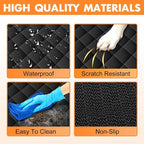 Backseat Cover for Dogs, Waterproof and Non-Slip Pet Bench Seat Covers, Car Seat Protector for Back Seat, Universal Size Rear Car Seat Cover Fits Cars, Trucks and SUVs, L-Carbon Black