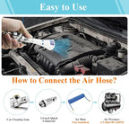 Tornado Mini High Pressure Air Blower for Auto Interior Cleaning | Car Cleaning Air Gun Kit Vortex Air Cleaning Tool for Quickly Blasts Dirt with Air Compressor | Compact & Powerful & Portable