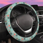 Cute Cat Face Steering Wheel Cover for Women Men Neoprene Breathable Wheel Cover Protector Anti-Slip Car Accessories Universal 15 Inch Fit for Cars Trucks Vehicles