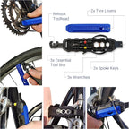 PLUS - Lightweight Bike Multi Tool for Cyclists. Includes Tyre Levers, Spoke Keys, Chain Tool, Wrench, Hex, Screwdriver