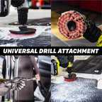 5" Universal M8 Medium-Duty Drill Brush for Upholstery & Carpet – Power Scrubber Attachment for Car Detailing, Fabric & Home Cleaning – Deep Cleaner Removes Stains & Grime