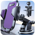 Purple Phone Holders for Your Car [Upgraded True Military-Grade Strongest Suction] Cell Phone Mount for Car Dashboard Windshield Vent Truck Boat Stand Adjustable for iPhone Android