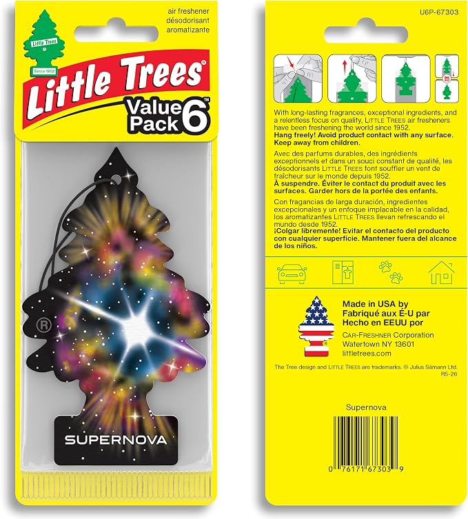 Car Air Freshener | Hanging Tree Provides Long Lasting Scent for Auto and Home | 24 Air Fresheners |Supernova