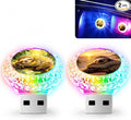 2 Pcs Sloth USB LED Car Portable Interior Multi-Color Atmosphere Lamp | Portable Mini LED Night Light Auto Ambient Lighting, Universal Vehicle Bedroom Decor Car Accessories Gifts for Women Men