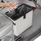 Car Trash Can, Leak-Proof Waterproof Trash Bin Collapsible Portable Auto Garbage Bag Large Capacity Trashcan Storage Bag Multipurpose Car Organizer Hanging (White)