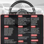 Car Steering Wheel Cover for F-150 Tundra Range Rover 15.5-16 inch, Black and Red Microfiber Leather
