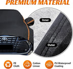 Half Car Cover Sedan M, Car Snow Cover for Windshield & Sunroof Protection with Soft Lining, Top Only Partial Cover for Convertible
