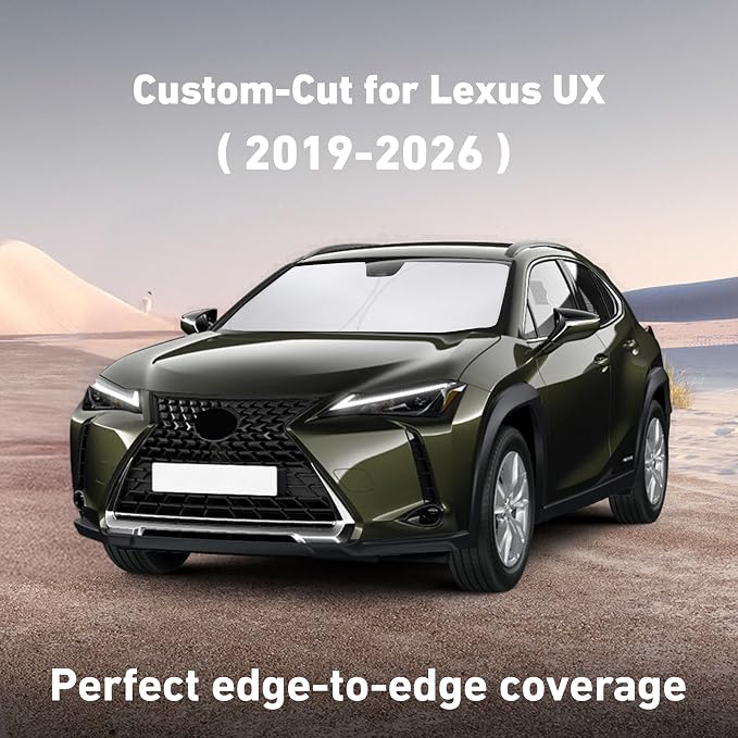 Windshield Sunshade Compatible for Lexus UX 2019-2024 2025 2026, 200/250h/260h/300h/300e Sun Visor for Front Windshield & Window Sun Shade Cover, UV Heat Blocker & Protector, Car Accessories
