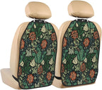 William Morris Compton Vintage Floral Art Car Seat Back Kick Protectors Kick Mats With Storage Pockets For Vehicles To Protect From Dirt Mud Scratches 2 Pack