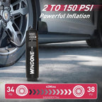 Portable Tire Inflator & Mini Vacuum, 150 PSI Cordless Air Compressor with Deflate Function, LED Display, Auto Shut-Off, Rechargeable Air Pump for Car, Bike, Motorcycle, Balls & Inflatables