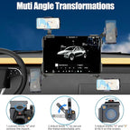 Car Phone Mount for Model 3 & Model Y, Screen Side Custom Fit for Center Display, 15W Wireless Fast Charging Auto-Clamping, Unobstructed View, Compatible with iPhone & Android