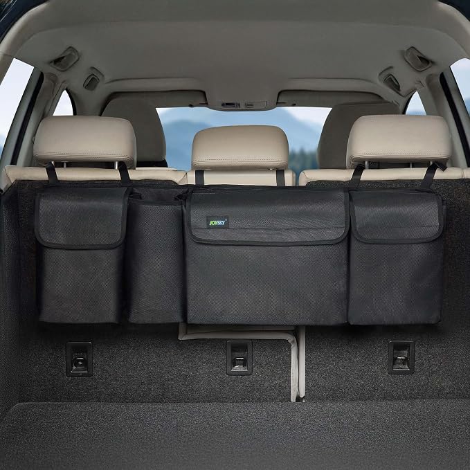 Trunk Hanging Organizer, Backseat Trunk Organizer for SUV, Truck, MPV, Large Capacity Vehicle Storage Bag with Upgraded High-Density Fabric, Space Saving Car Accessories Interior