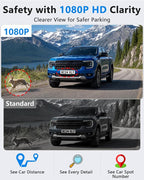 1080P HD 7-Inch Wireless Backup Camera: 15-Min Easy Install Plug & Play - Continuous Loop Recording with One-Button Playback Rear View Camera for Truck Pickup Car SUV Parking Safety Towing Assistance