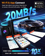 S03 4K Dash Cam Front Rear Inside Left Right with GPS, Free 128GB SD Card, 5.8GHz WiFi 6 (Up to 20MB/s Download), 4 Channel 360° Dash Camera for Cars, G-Sensor 8 IR Light, Parking Mode, Black