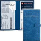 Registration and Insurance Card Holder - Car Organizer - Blue | Vehicle Glove Box Document Organizer, Auto Essential Paperwork Holder for Contact Information Cards, Interior Car Accessories